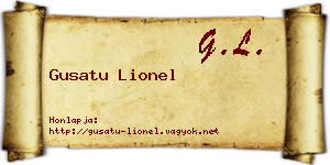 Gusatu Lionel névjegykártya